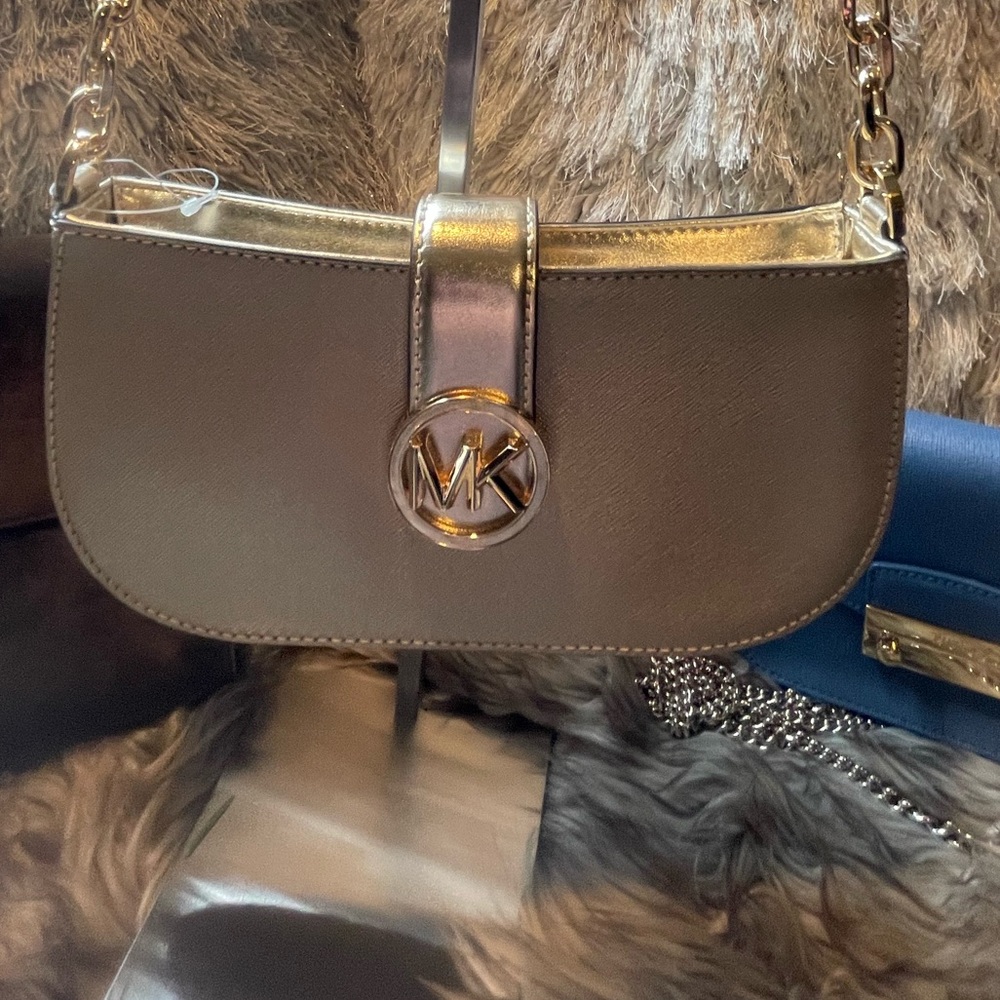 Michael Kors Gold Shoulder Bag